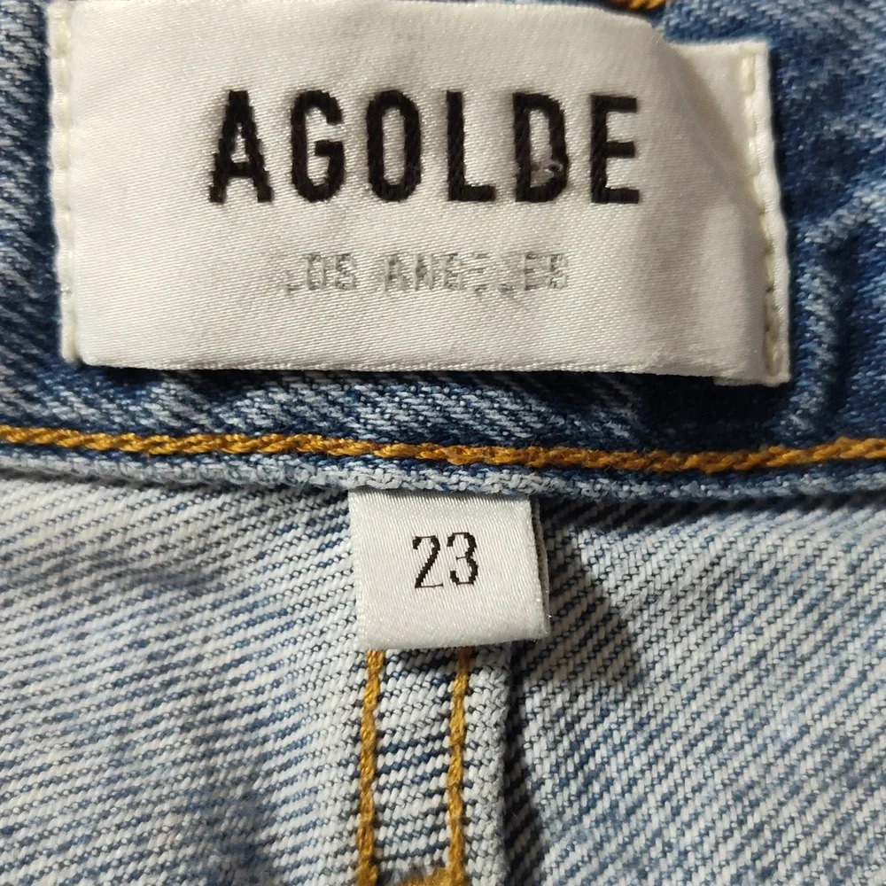 AGOLDE Riley High Rise Straight Leg Jeans in Escalate Size 23 - Picture 5 of 7